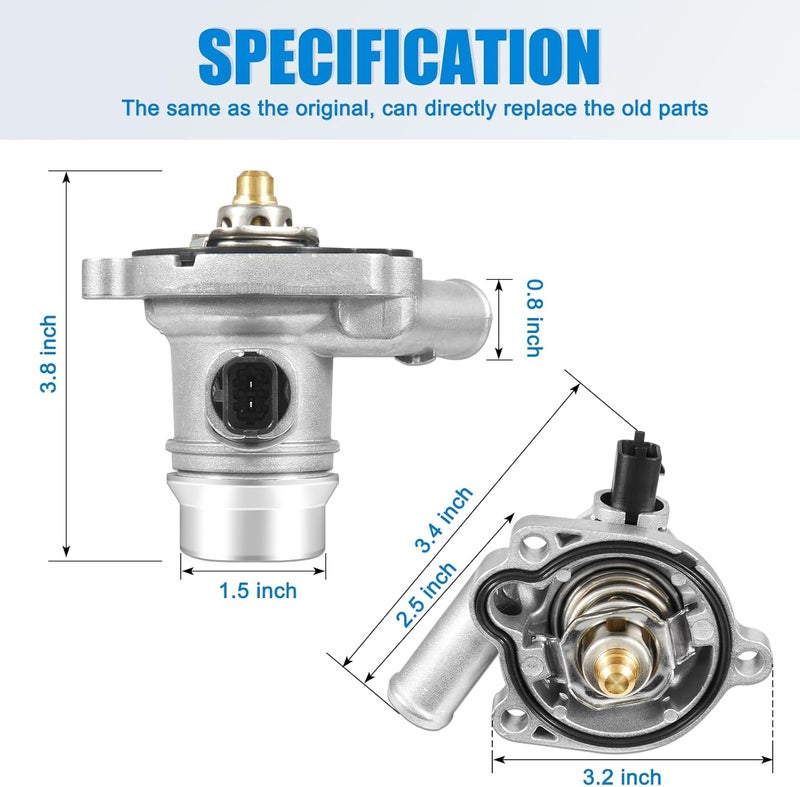 AUTOBABA 902-808 Upgrade Aluminum Coolant Thermostat Housing Assembly compatible with Chevy Trax Sonic 13-20, Cruze 11-16, Buick Encore 13-20 - L4 1.4L - Replace 55579010 25200455 5556533 - Image 4
